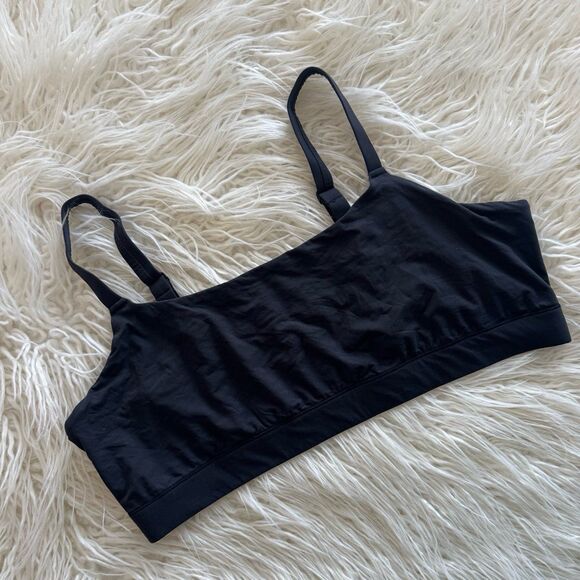 Skims Fits Everybody Scoop Neck Bralette Onyx Size 4X - Picture 3 of 7